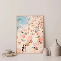 Summer Ocean Swimming Canvas Art thumbnail 2