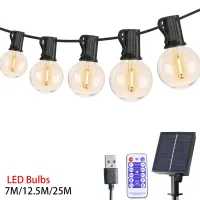 Солнечные LED гирлянды с глобусными лампочками thumbnail 1
