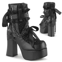 Gothic Chain Lace-Up Ankle Boots thumbnail 4