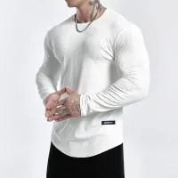 Чоловіча футболка Muscle Fit з довгим рукавом для спортзалу thumbnail 1