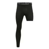 Men's One-Leg Cropped Compression Pants thumbnail 4