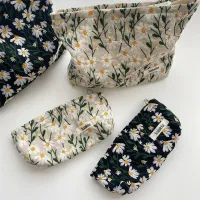 Corduroy Embroidery Cosmetic Bag thumbnail 3