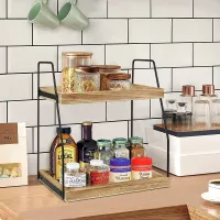 2-Tier Wooden Coffee Station Organizer thumbnail 3