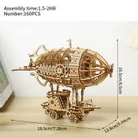 3D Wooden Airship Puzzle Kit thumbnail 2