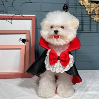 Dog Vampire Cape Halloween Costume thumbnail 2
