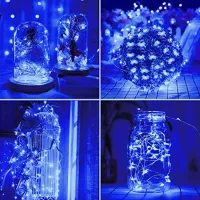 Загальний 00 LED 66‑футовий сонячний мідний дротовий ланцюг світильників для зовнішнього використання, водостійкий, 8 режимів, казкові гірлянди для саду, патіо та вечірки thumbnail 4