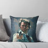 Dirty Harry Vintage Art Throw Pillow thumbnail 1