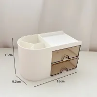 Simple Pen Holder With Drawer Multifunction Desktop Organizer Stationery Storage Box Student Office Desk Decorations thumbnail 5