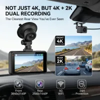 4K+2K Dual Dash Cam GPS WiFi thumbnail 2