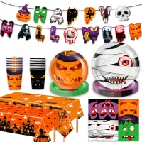 Kids Halloween Monster Party Tableware Set thumbnail 1