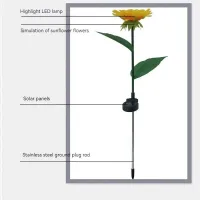 Solar Sunflower Garden Lights thumbnail 3
