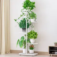 Iron Flower Stand with Pots Tray thumbnail 1