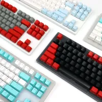 Cyan White PBT Keycaps Set thumbnail 1