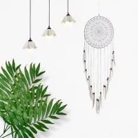 Macrame Leaf Dream Catcher Wall Hanging thumbnail 4