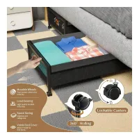 2-Pack Rolling Under Bed Storage Bins thumbnail 3