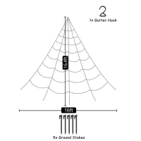 Halloween Triangle Spider Web 5m thumbnail 6