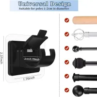 No Drill Curtain Rod Brackets thumbnail 5