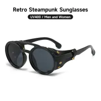 Retro Steampunk Round UV400 Sunglasses thumbnail 1