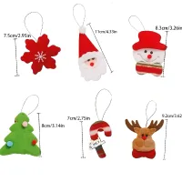 12pcs Christmas Plush Santa Ornaments thumbnail 3