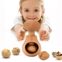 Mushroom-Shaped Wooden Nutcracker thumbnail 1