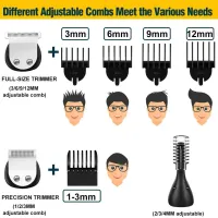 Kemei 6-in-1 Beard Trimmer Kit thumbnail 4