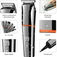 Kemei 6-in-1 Beard Trimmer Kit thumbnail 5