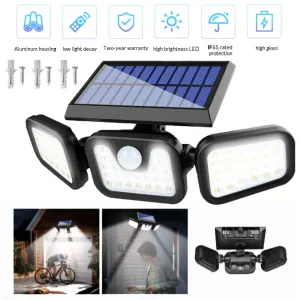 Solar Motion Sensor Lights for Yard Security 2024 V3 product 1