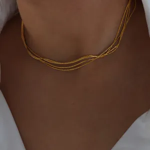 Dainty Gold Layering Necklaces Waterproof Tarnish-Free product 3