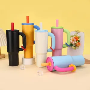 Insulated Tumblers with Handle and Straw product 3