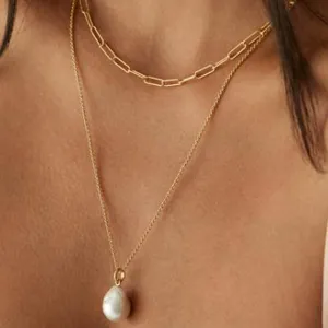 Dainty Gold Layering Necklaces Waterproof Tarnish-Free product 4