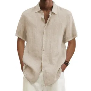 Quiet Luxury Men Linen Shirts Neutral Tones product 1