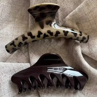 2Pcs/set Elegant Large Size Shark Clip Hair Claw for Women - Large Capacity, Non-Slip Grip, Strong Hold for Thick Hair