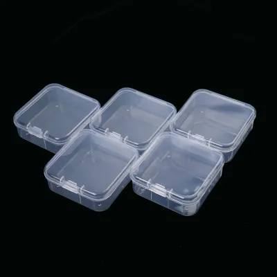5 Pcs Transparent Earplugs Container Convenient Tablet Pill Medicine Box 5.6 X5.6 X2.1 Cm Transparent Case Organizer Stackable