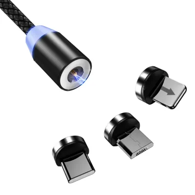 Round Magnetic Cable plug 8 Pin Type C Micro USB C Connector Fast Charging Phone Magnet Charger Plug For iPhone Samsung Xiaomi