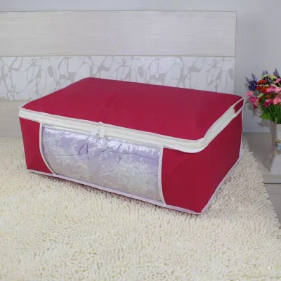 Zipper Storage Box Non Woven Underbed Box Cothing Drawer Bag Bedding Organizer Durable Cloth Container Closet Divider For Socks