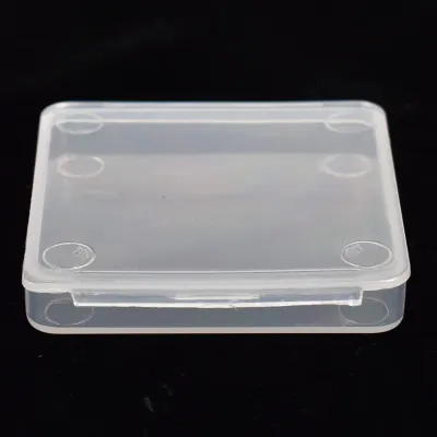 Small Square Clear Plastic Jewelry Storage Boxes Removable Clear Box Clear Case Stackable Beads Crafts Case Containers For Bead