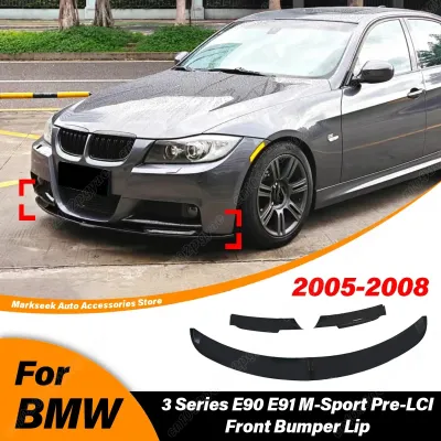 For BMW 3 Series E90 E91 M-Sport Pre-LCI 2005 2006 2007 2008 Front Bumper Splitter Lip Spoiler Exterior Accessories Car BodyKits