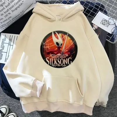 Hollow Knight Silksong Print Hoodies Women Men Oversized Y2k Aesthetic Autumn Winter Thick Fleece Pullover Hoddies Streetwear