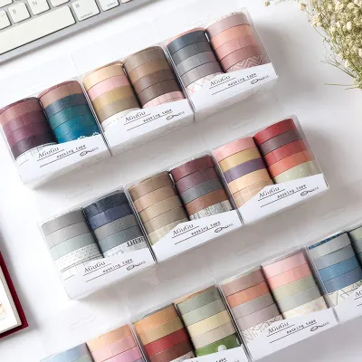 10 Rolls Kawaii Washi tapes set School supplies Cute stickers Masking tape Aesthetic stationery Scrapbooking journal decoration