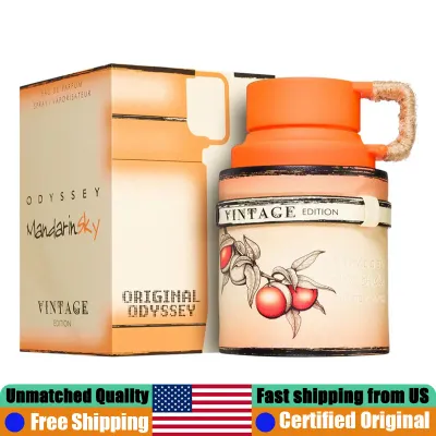 Original Arabic Perfumes Armaf Odyssey Mandarin Sky Vintage Edition Eau de Parfum Spray 3.4 Oz Premium Versatile Unisex EDP Pheromones Cologne 100ml Portable Affordable Long Lasting Citrus Spicy Woody Fragrance for Everyday Wear & Casual Gifting