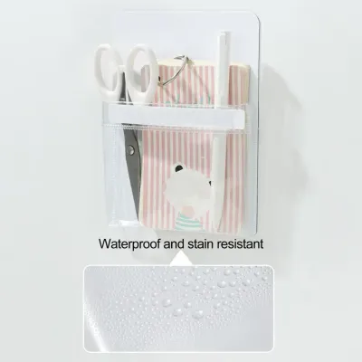 Fridge Magnet Organizer Transparent Storage Pouch Heavy Duty Magnetic Storage Bag for Refrigerator Microwave for Kitchen