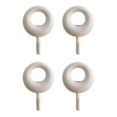 Damage Free Wall Hook 4pcs Heavy Duty Adhesive Hooks No Drill Wall Mount Hooks Strong Stickiness Hanging Organizer for Bathroom