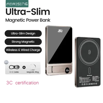 CCC certification 10000mAh Power Bank for MagSafe Magnetic Wireless 20W Fast Charging Battery bracket for IPhone Samsung Xiaomi