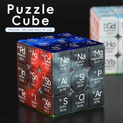 The Periodic Table Cuberspeed ZIINA STAR 3x3 Speed Cube Puzzle Magic Cube 3x3x3 Puzzle