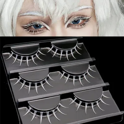5 Pairs White Color False Eyelashes COS Fairy Eye Lashes Cosplay Comic Eye Eyelash Extension Wet Eye Dramatic Looking Cosmetics