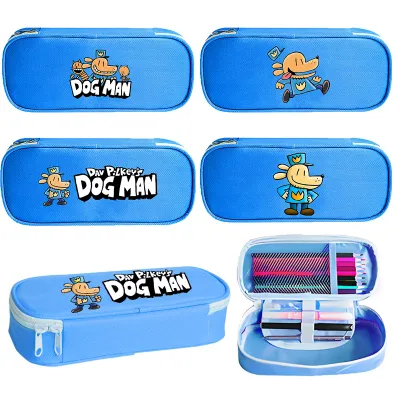 Dog Mans Girl Boy Pencil Case Pen Bag Large Capacity Korean Organizer Pouch Student Back To School Supplies Stationery Gift