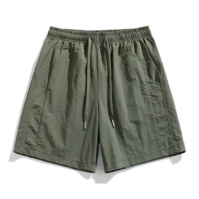 Summer Men's Fitness Sports Shorts Men Casual Solid Color Beach Shorts Men Quick Dry Breathable Running Shorts Male Swim Trunks