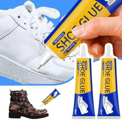 60ml Clear Shoe Repair Adhesive Low Odor Strong Adhesive Soft Resin Shoe Glue for Fixing Worn Shoes or Boots Super stability