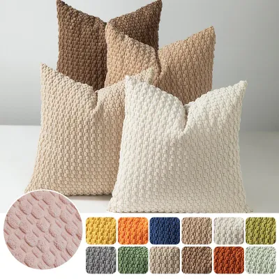 1/2 Soft Fall Decorative Throw Pillow Covers Soft Corduroy Boho Striped Pillow Covers Pillowcases Farmhouse Home Couch Bed Sofa