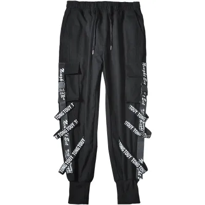 Techwear Cargo Pants Men Y2k Clothes Gothic Punk Harajuku Anime Streetwear Joggers Men's Pants Military Casual Harem Pants